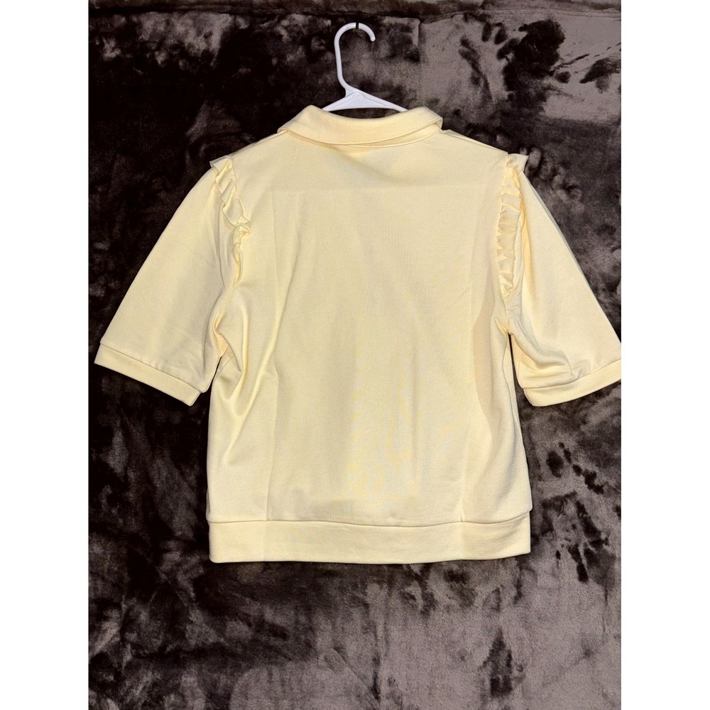 Dance & Marvel Butter Yellow Quarter Zip Top – Womens Medium‎ – NWT - Picture 3 of 9
